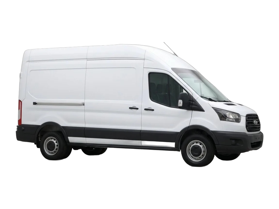 Vue latérale produit : VUL Transit 10 m³ (Express), livrée Dubourg